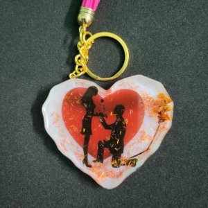 Love Resin Key Chain